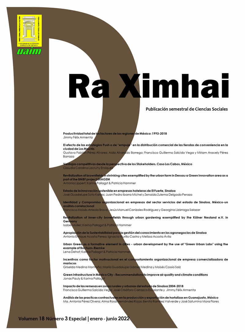 portada Ra Ximhai vol 18 num 3 especial ene jun 2022